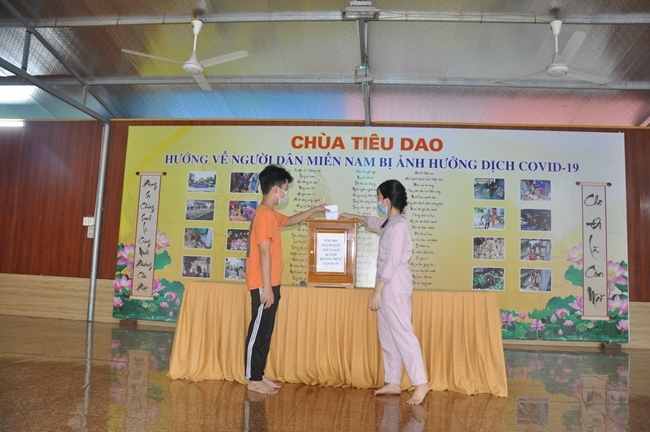 Towards the people in the South affected by Covid 19 of Tieu Dao Pagoda